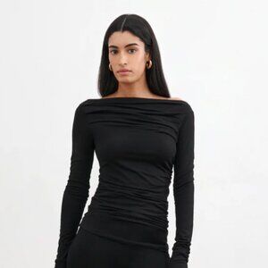 Black Off The Shoulder Top - Cooper Top | Black | Size L